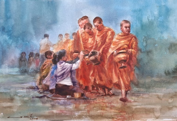 ຕັກບາດ ຍາມເຊົ້າ